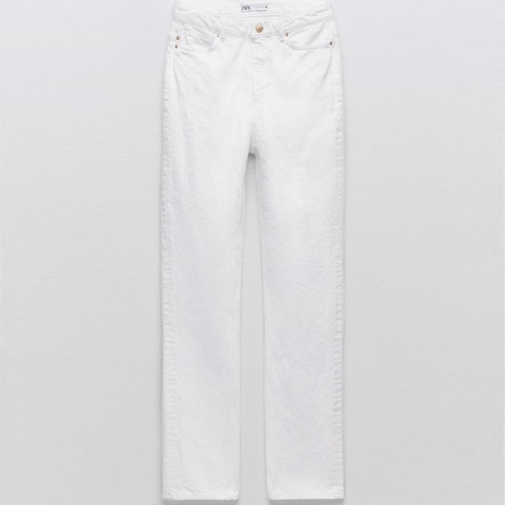 NWOT Zara 5862/091 White Denim Jeans Size 0 - Picture 8 of 9